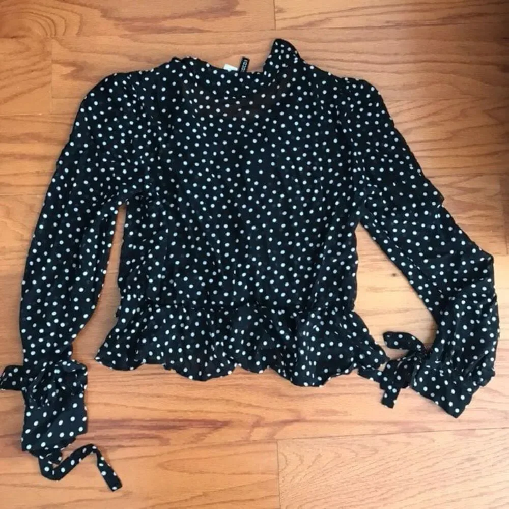 Polka Dot Chiffon Shirt - Picture 5 of 5
